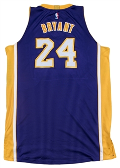 2016 Kobe Bryant Photo Matched Game Used Los Angeles Lakers Road Jersey Used on 2/10/2016 Vs Cavaliers (DC Sports & Sports Investors)